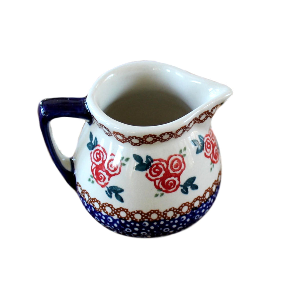 Red Rose - Small Creamer  Polish Ceramics - PasParTou