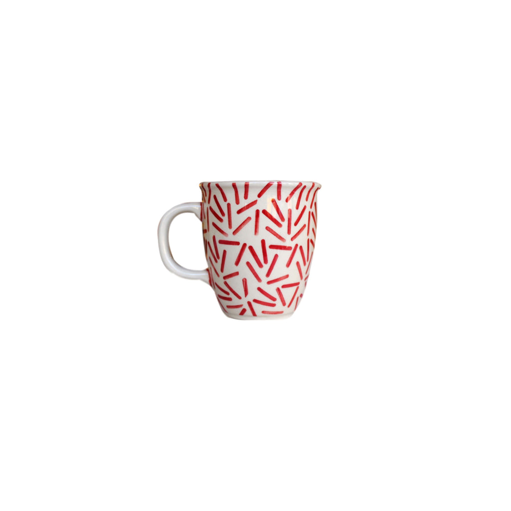 Op Art Red - Cup  Polish Ceramics - PasParTou