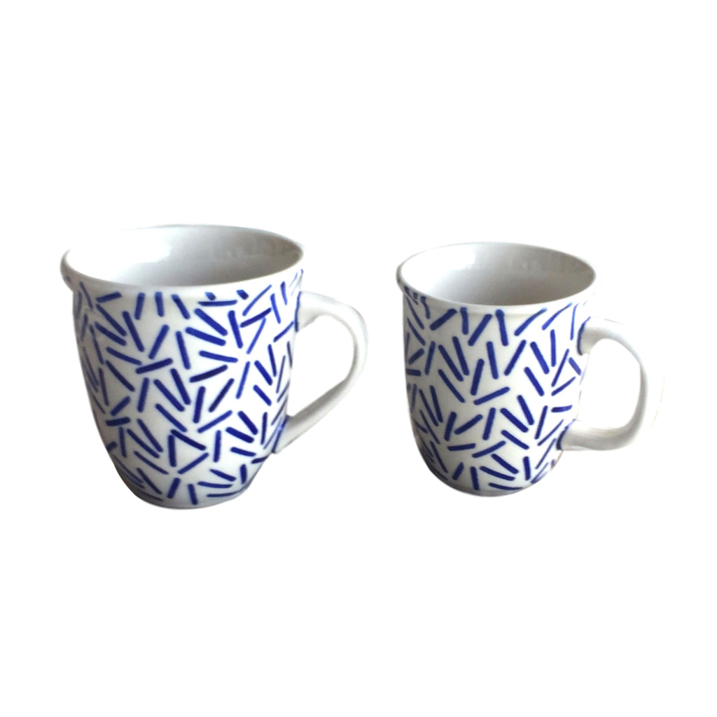 Op Art Blue - Big Cup  Polish Ceramics - PasParTou