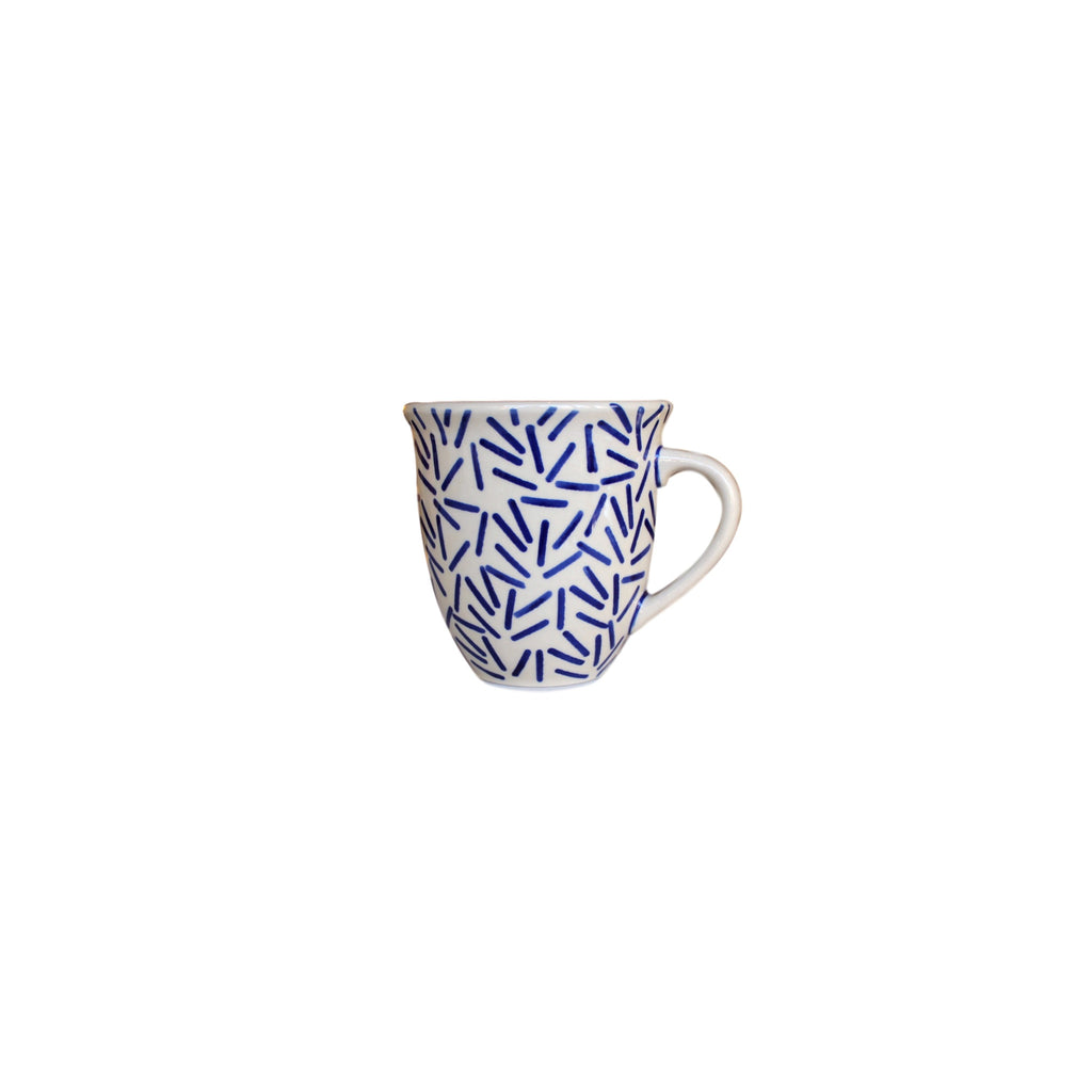 Op Art Blue - Big Cup  Polish Ceramics - PasParTou