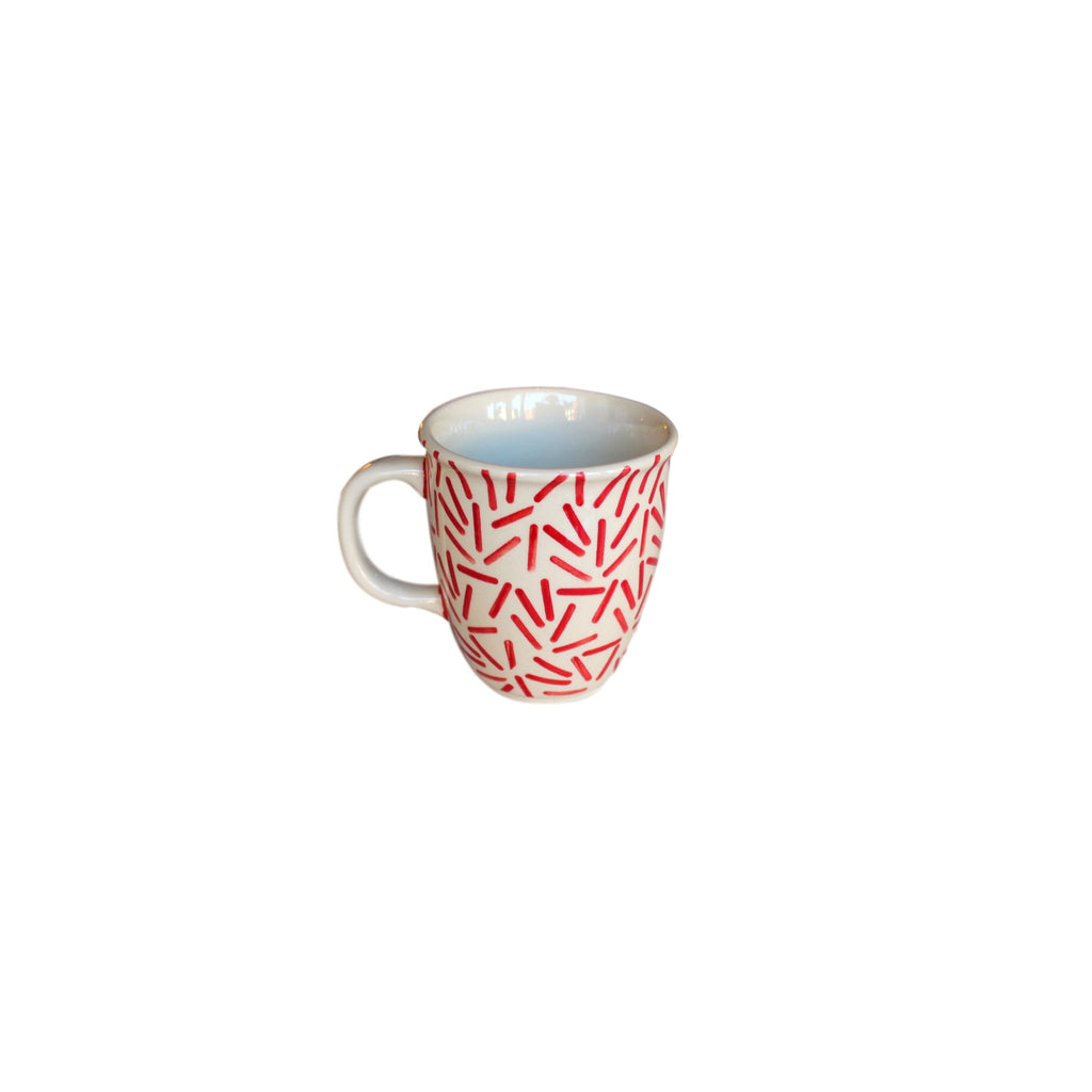 Op Art Red - Cup  Polish Ceramics - PasParTou