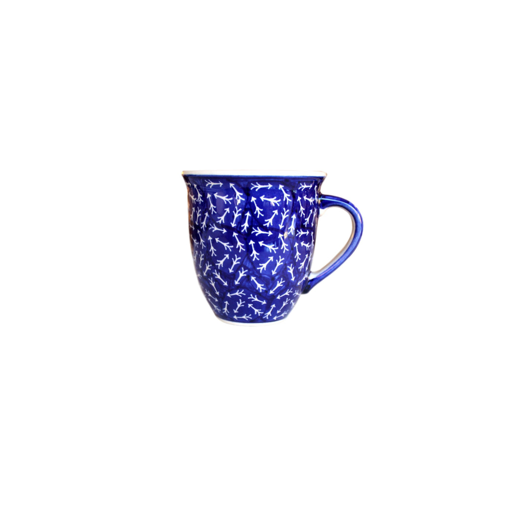White Arrows - Big Cup  Polish Ceramics - PasParTou