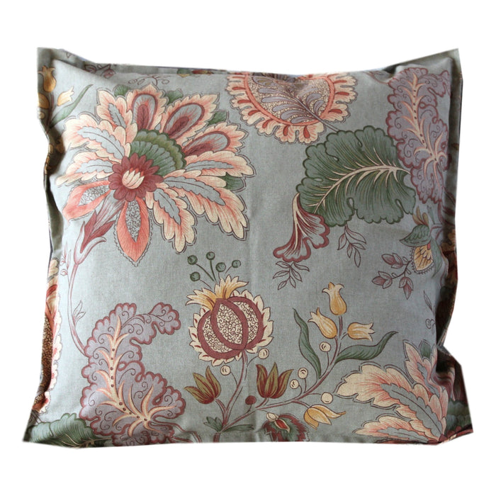 Pillow Green Floral Cotton 16 x 16  Pillows - PasParTou