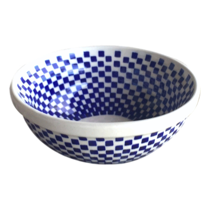 Checkerboard - Dessert Bowl  Polish Ceramics - PasParTou