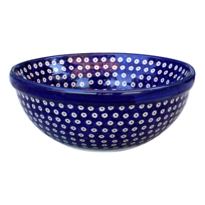 Dotty for Dots Navy - Dessert Bowl  Polish Ceramics - PasParTou
