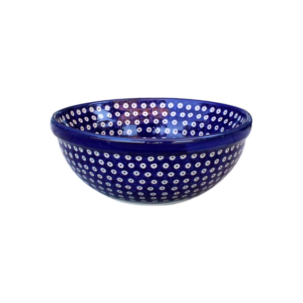 Dotty for Dots Navy - Dessert Bowl  Polish Ceramics - PasParTou