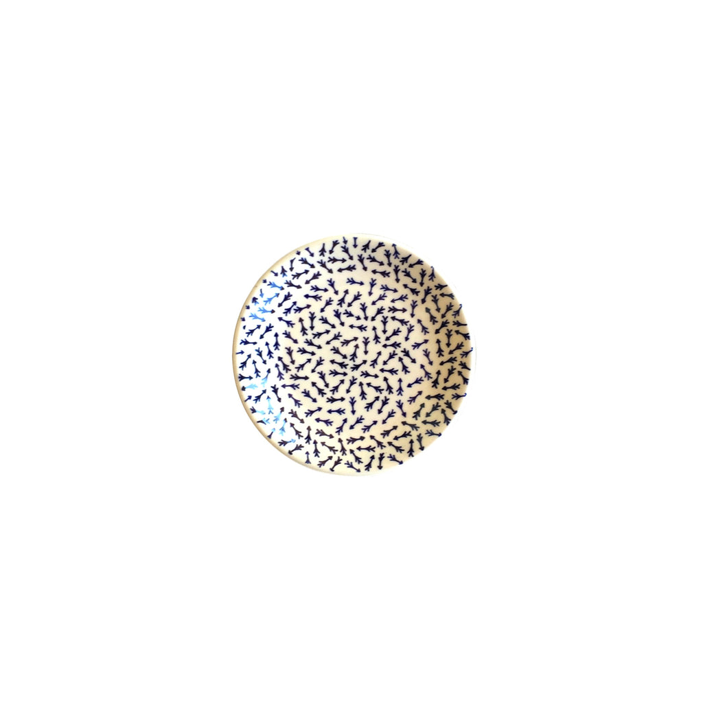 Blue Arrows - Dessert Plate  Polish Ceramics - PasParTou