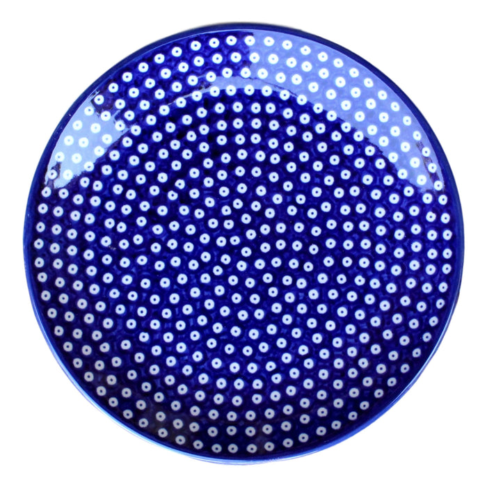 Dotty for Dots Navy - Dessert Plate  Polish Ceramics - PasParTou