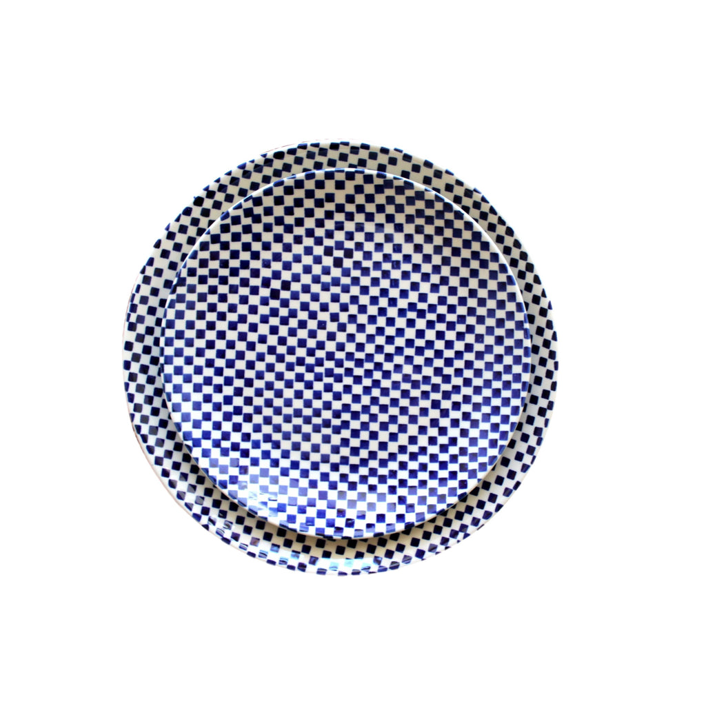 Checkerboard - Salad Plate  Polish Ceramics - PasParTou