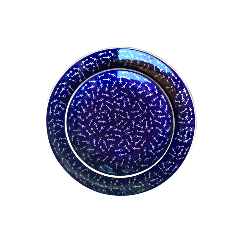 White Arrows - Dinner Plate  Polish Ceramics - PasParTou