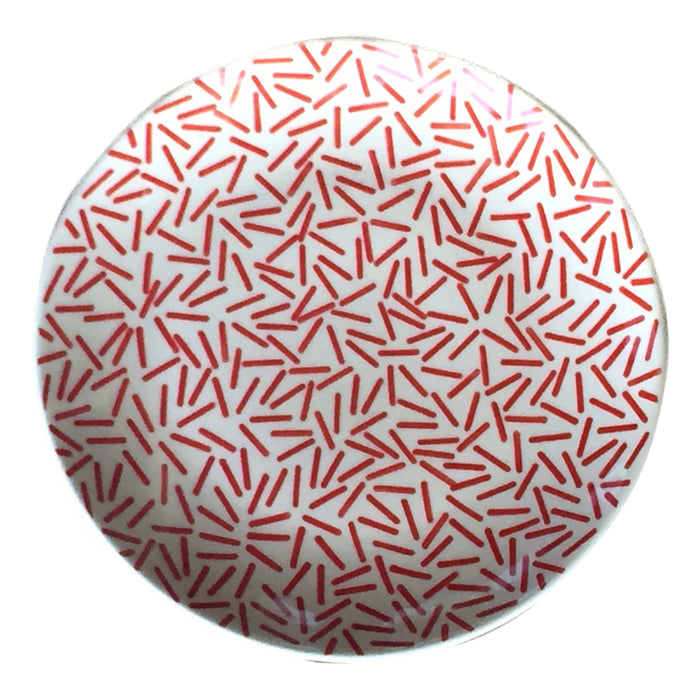 Op Art Red - Dinner Plate  Polish Ceramics - PasParTou