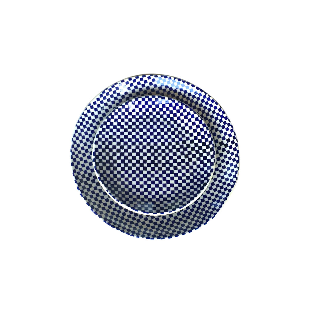 Checkerboard - Dinner Plate  Polish Ceramics - PasParTou