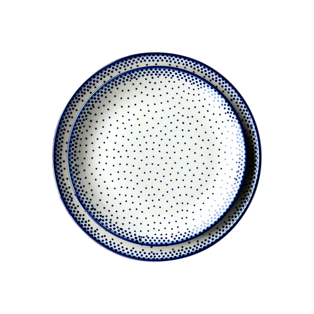 Tiny Blue Dots - Salad Plate  Polish Ceramics - PasParTou