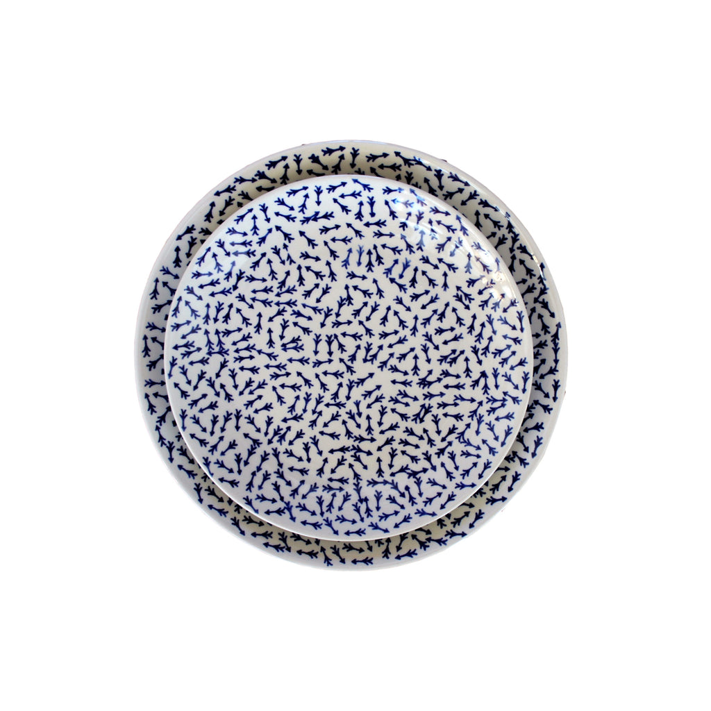 Blue Arrows - Salad Plate  Polish Ceramics - PasParTou