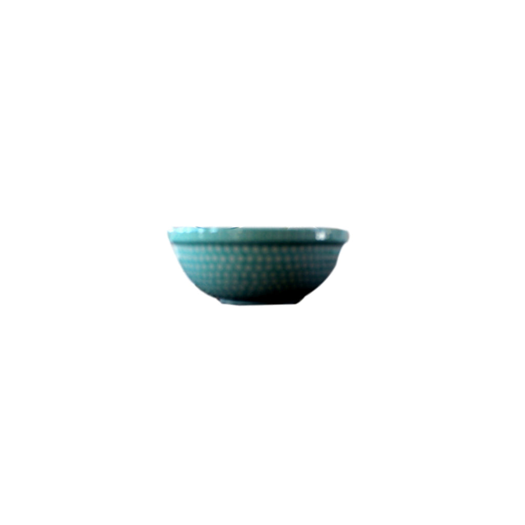 Dotty for Dots Mint - Dessert Bowl  Polish Ceramics - PasParTou