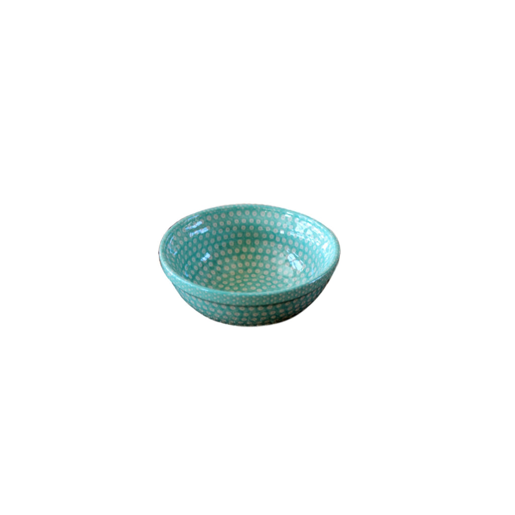 Dotty for Dots Mint - Dessert Bowl  Polish Ceramics - PasParTou