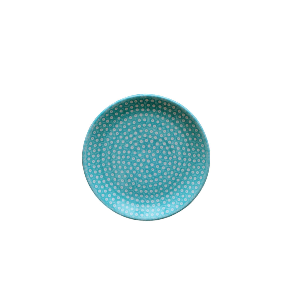 Dotty for Dots Mint - Dessert Plate  Polish Ceramics - PasParTou