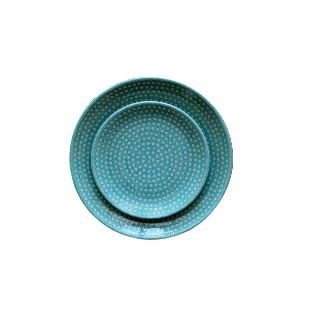 Dotty for Dots Mint - Dessert Plate  Polish Ceramics - PasParTou