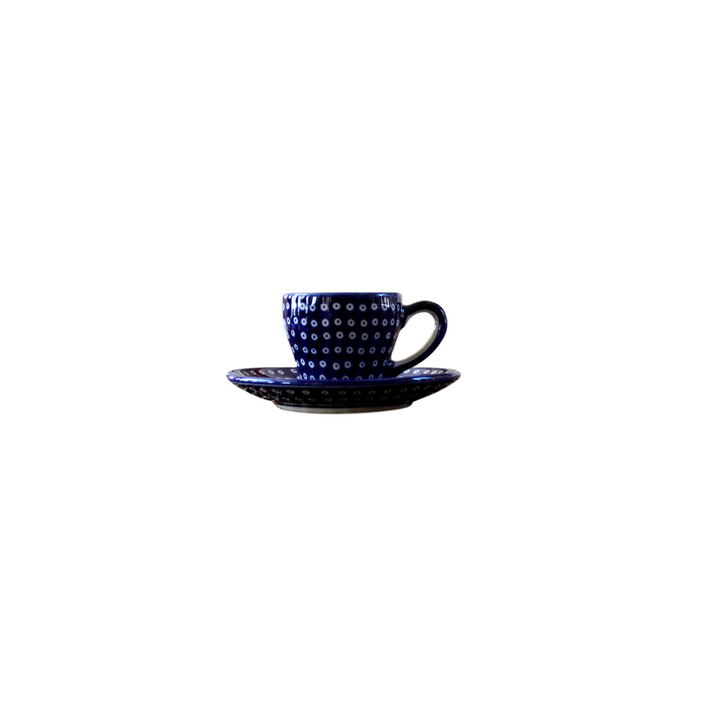 Dotty for Dots Navy - Espresso Cup - Set of 2  Polish Ceramics - PasParTou