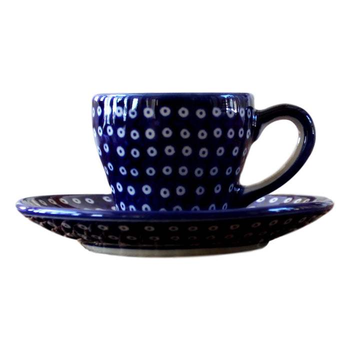 Dotty for Dots Navy - Espresso Cup - Set of 2  Polish Ceramics - PasParTou