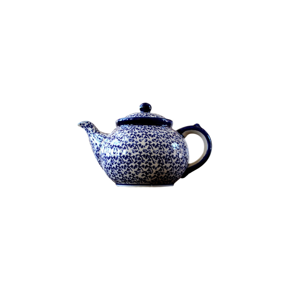 Blue Fern - Small Teapot  Polish Ceramics - PasParTou