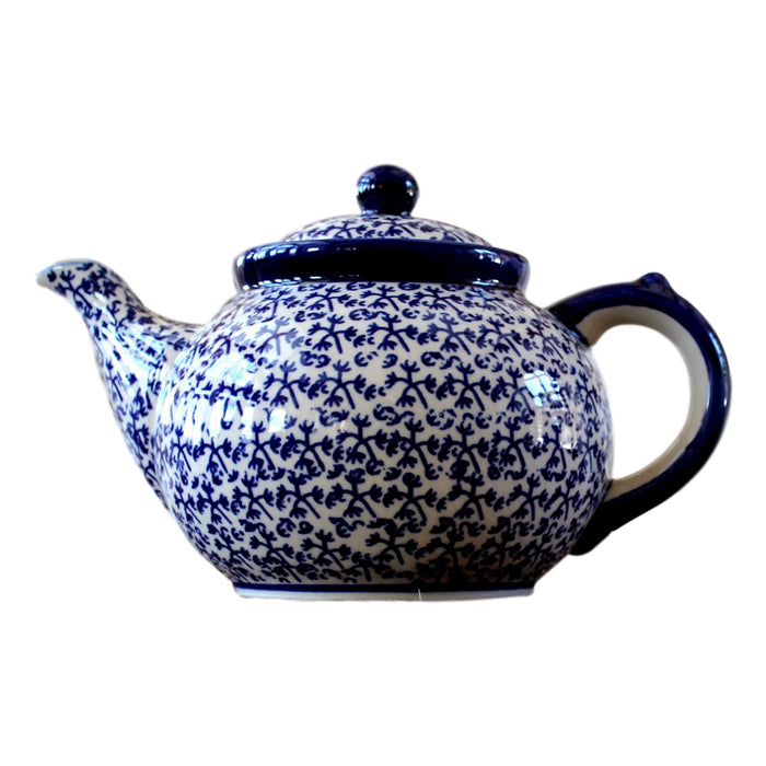 Blue Fern - Large Teapot  Polish Ceramics - PasParTou