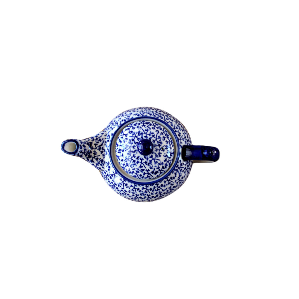 Blue Fern - Small Teapot  Polish Ceramics - PasParTou