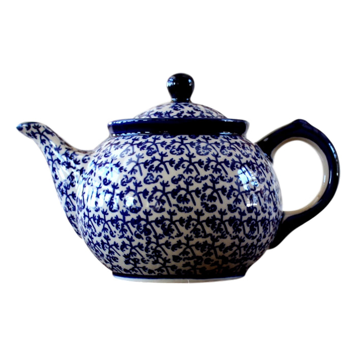 Blue Fern - Small Teapot  Polish Ceramics - PasParTou