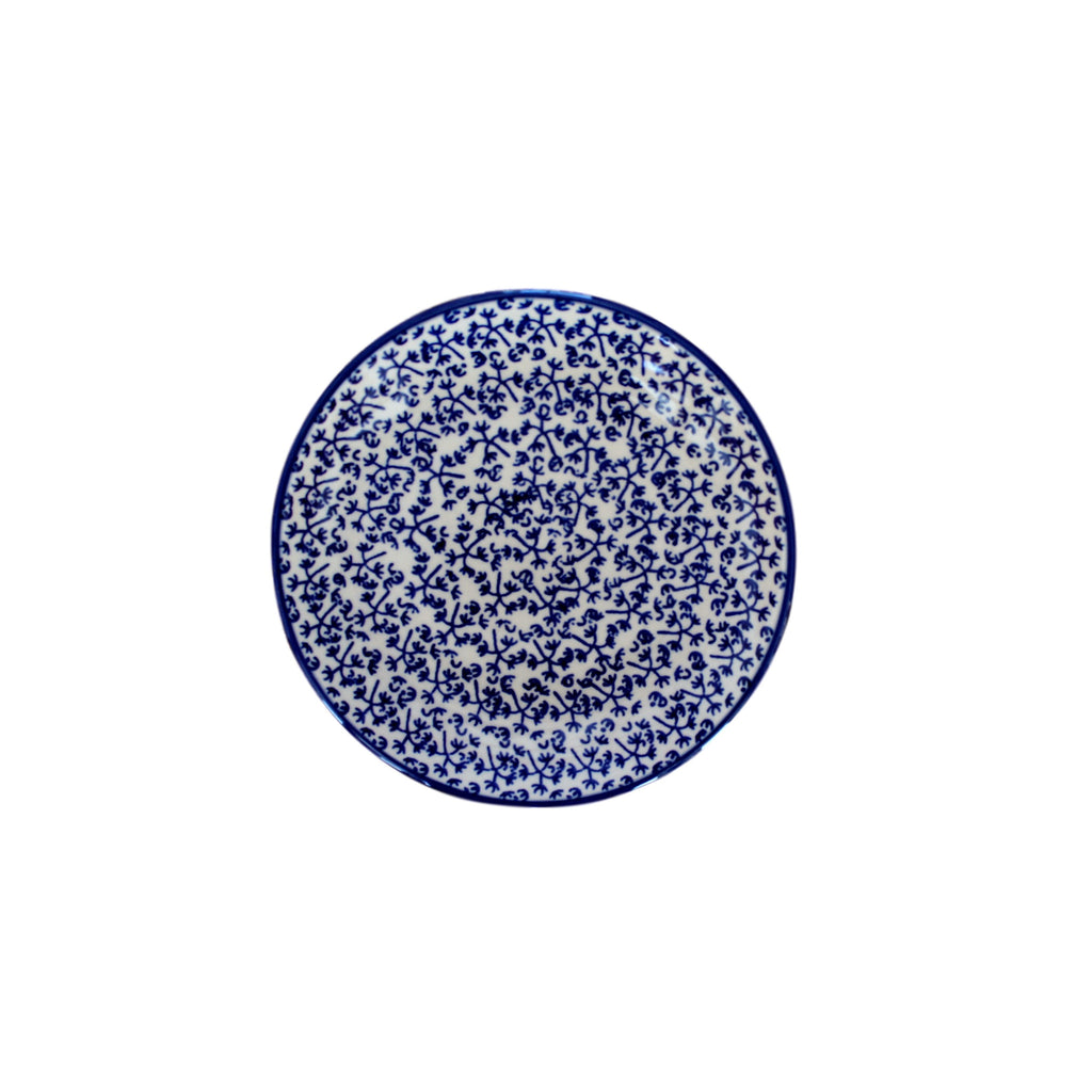 Blue Fern - Dessert Plate  Polish Ceramics - PasParTou