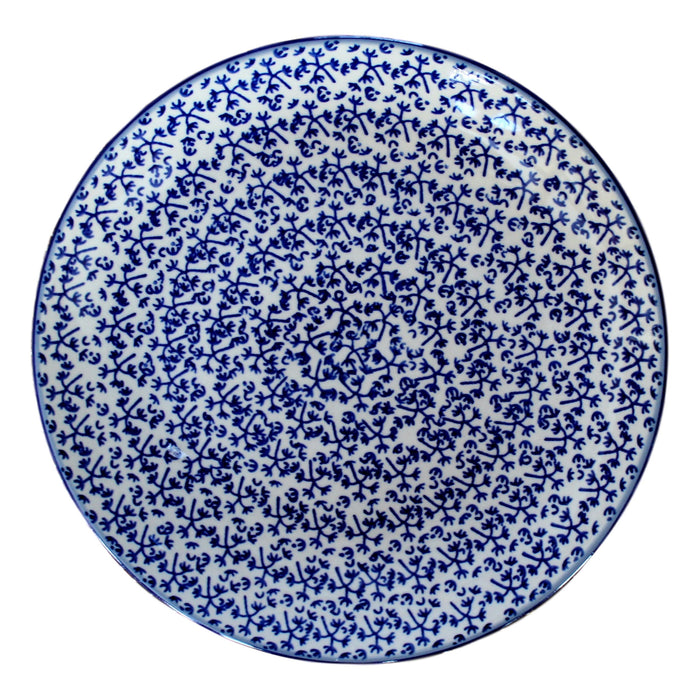 Blue Fern - Dinner Plate  Polish Ceramics - PasParTou