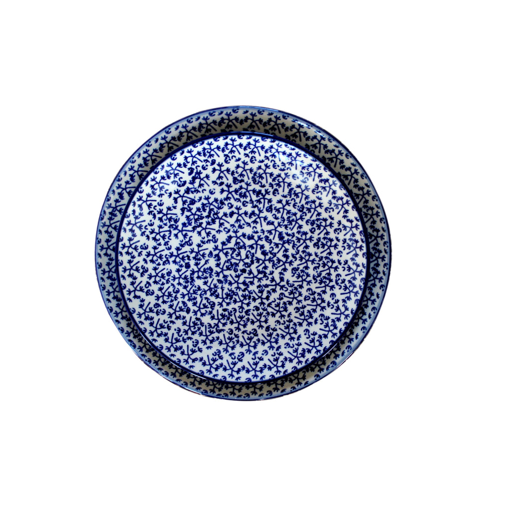 Blue Fern - Dinner Plate  Polish Ceramics - PasParTou