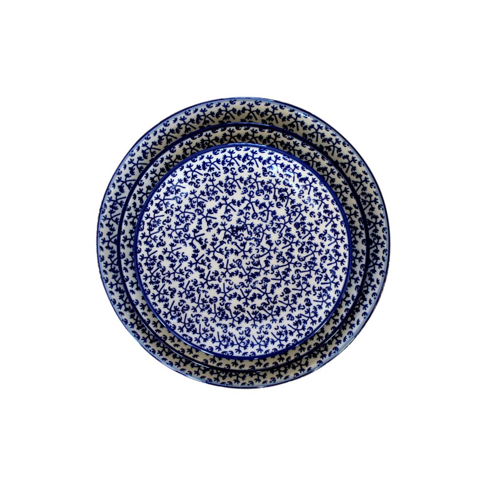 Blue Fern - Dinner Plate  Polish Ceramics - PasParTou