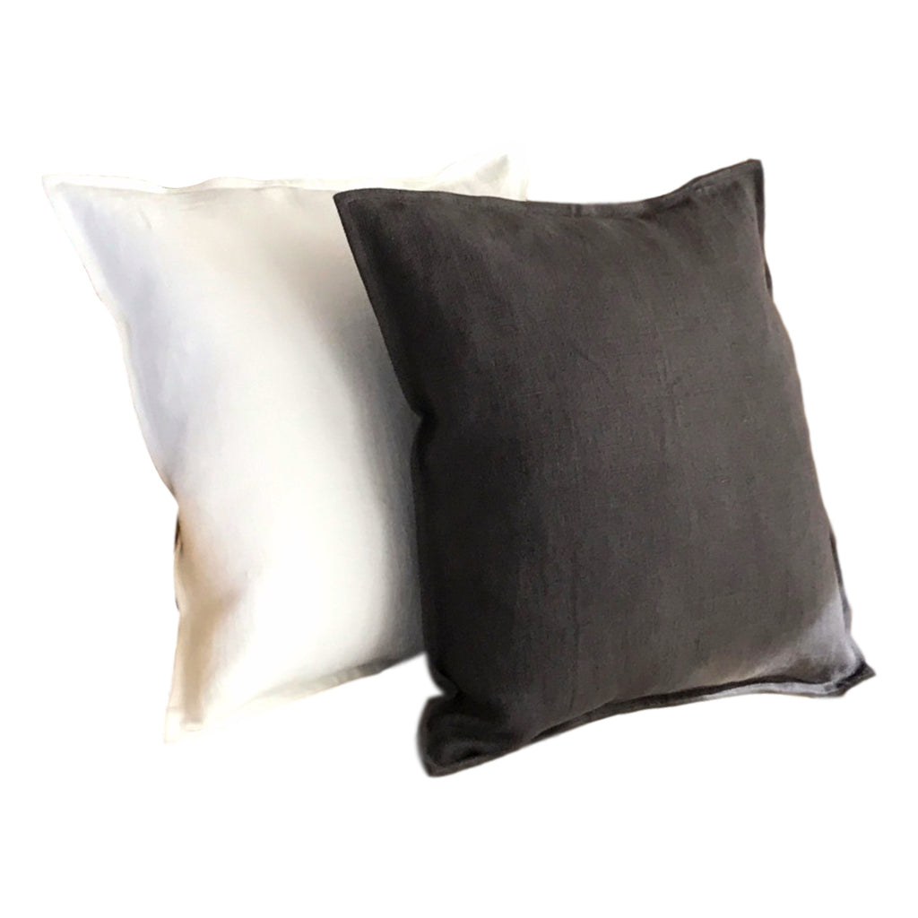 Pillow Soft Washed Linen Chocolate Brown 20 x 20  Pillows - PasParTou