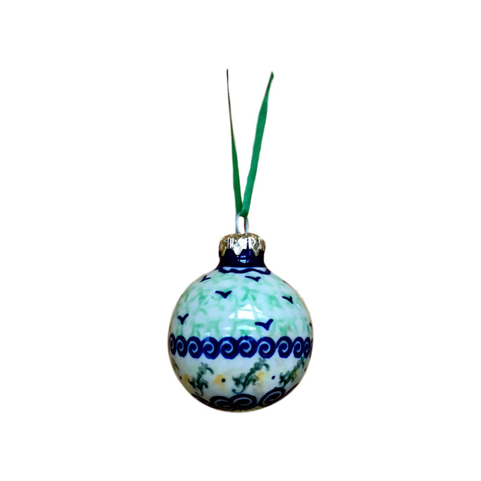 Ornament - Polish Pottery - Birds and Flowers  Christmas Ornaments - PasParTou