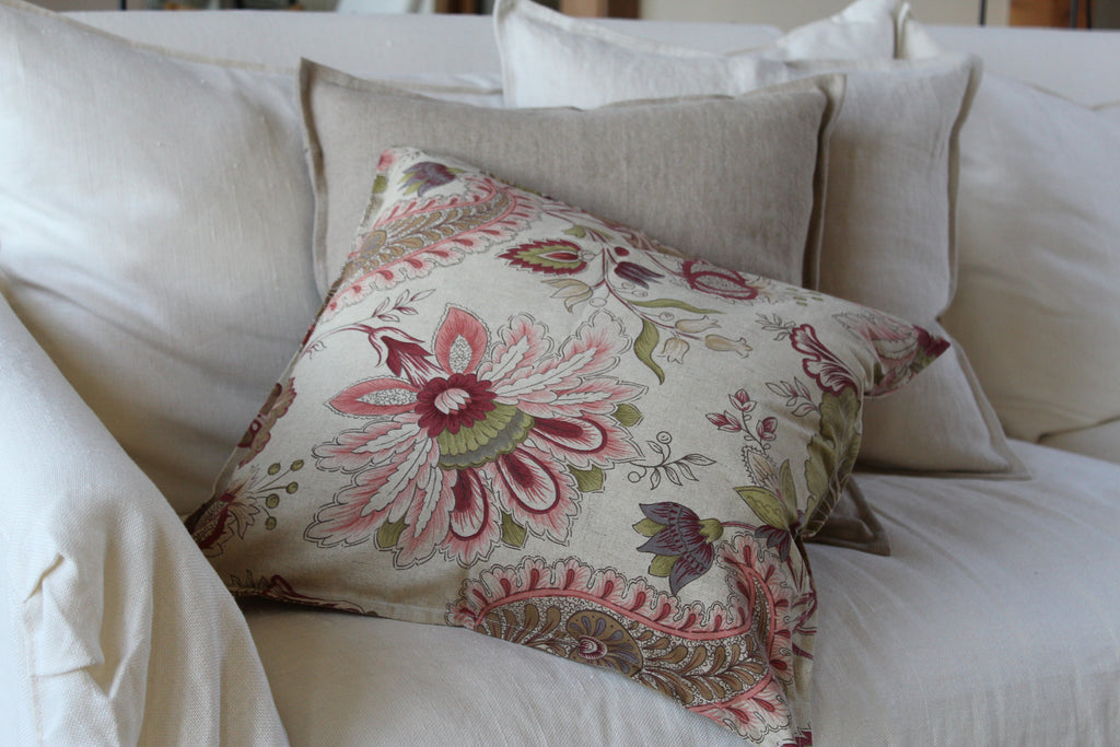 Pillow Natural Floral Cotton 16 x 16  Pillows - PasParTou