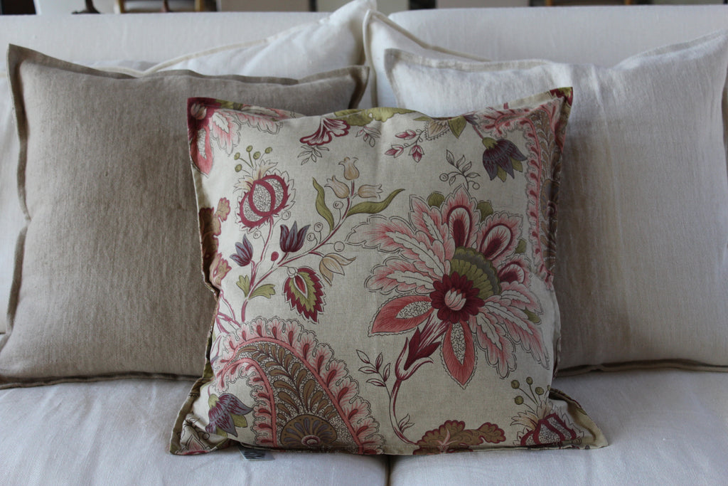 Pillow Natural Floral Cotton 16 x 16  Pillows - PasParTou