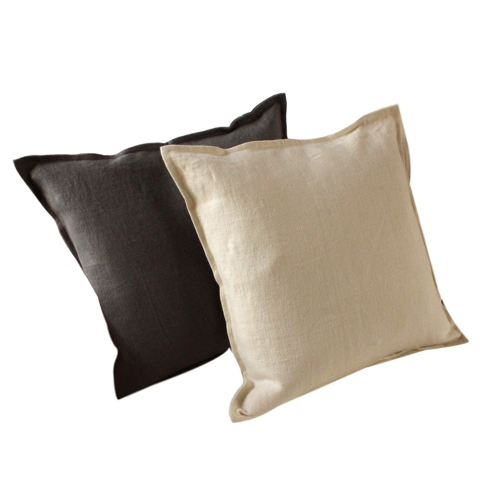 Pillow Soft Washed Linen Off White 20 x 20  Pillows - PasParTou