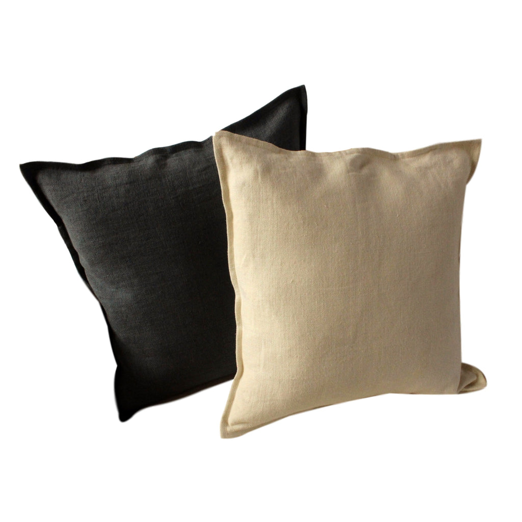 Pillow Soft Washed Linen Chocolate Brown 20 x 20  Pillows - PasParTou