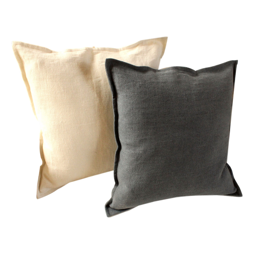 Pillow Soft Washed Linen Almond 20 x 20  Pillows - PasParTou