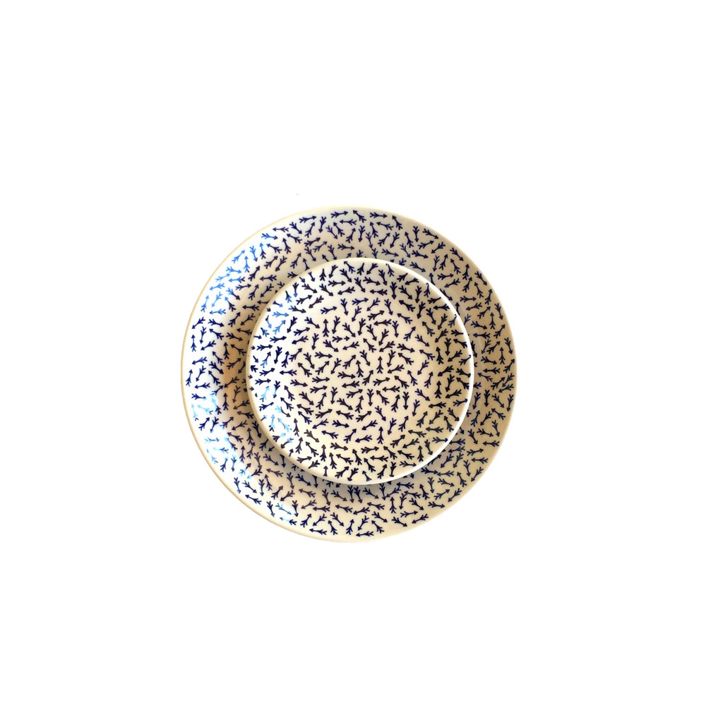 Blue Arrows - Dessert Plate  Polish Ceramics - PasParTou
