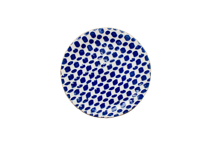 Dessert Plate Dot Cobalt  tabletop - PasParTou