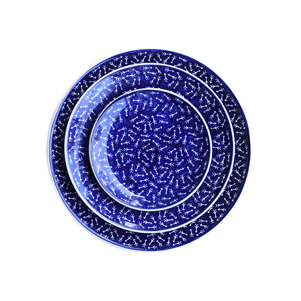 White Arrows - Large Serving Plate  Polish Ceramics - PasParTou