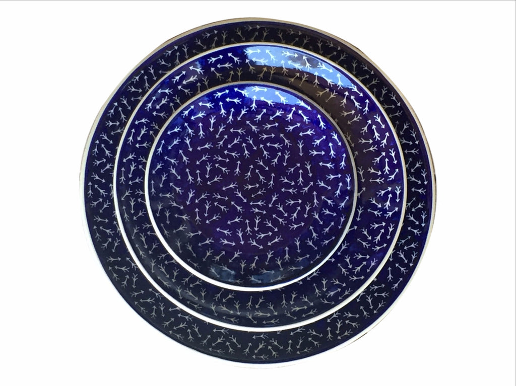 White Arrows - Dinner Plate  Polish Ceramics - PasParTou