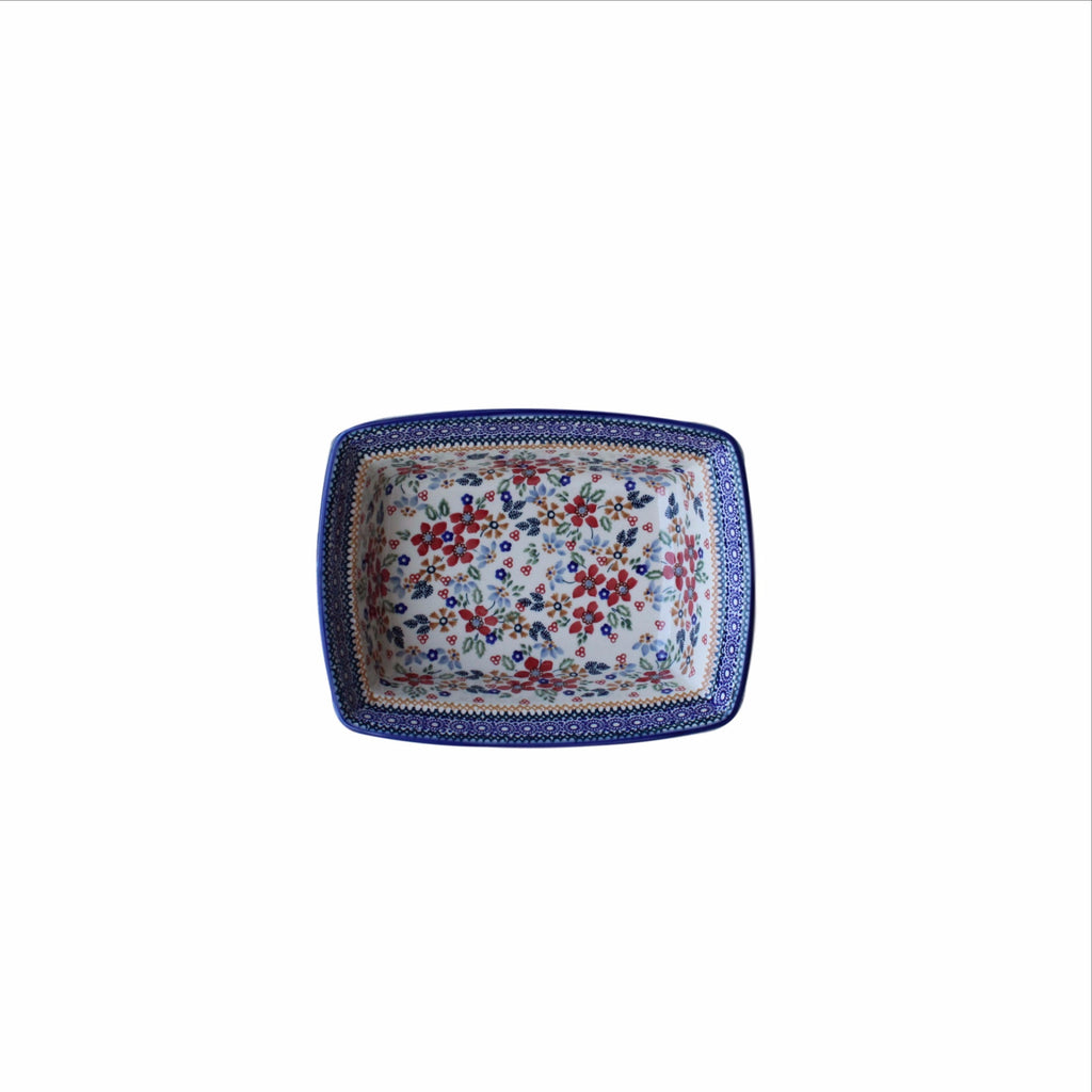 Harvest Floral - Deep Rectangular Baker  Polish Ceramics - PasParTou