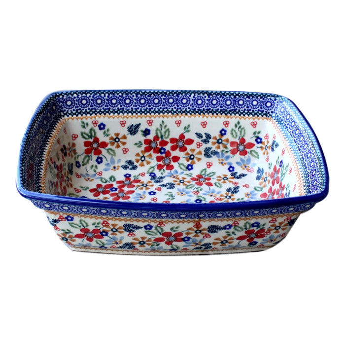 Harvest Floral - Deep Rectangular Baker  Polish Ceramics - PasParTou