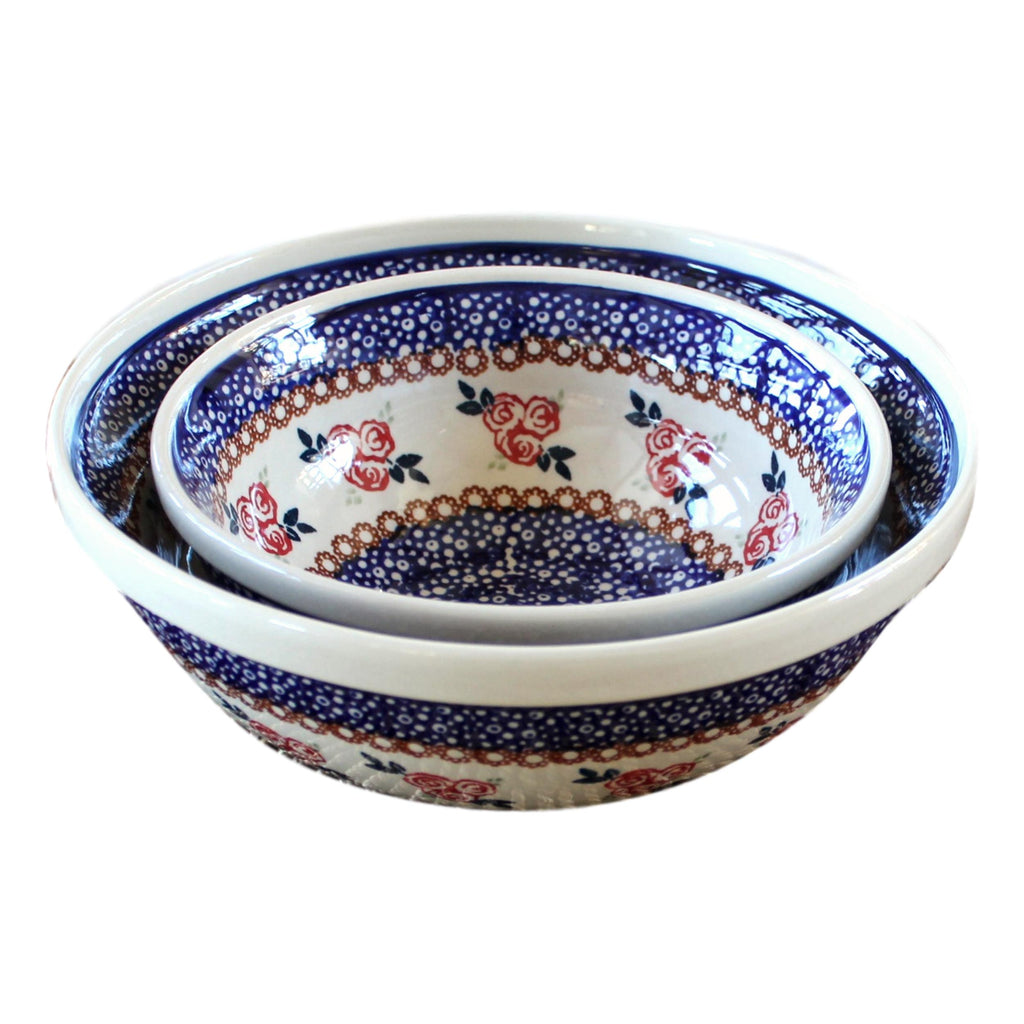 Red Rose - Small Serving Bowl  Polish Ceramics - PasParTou