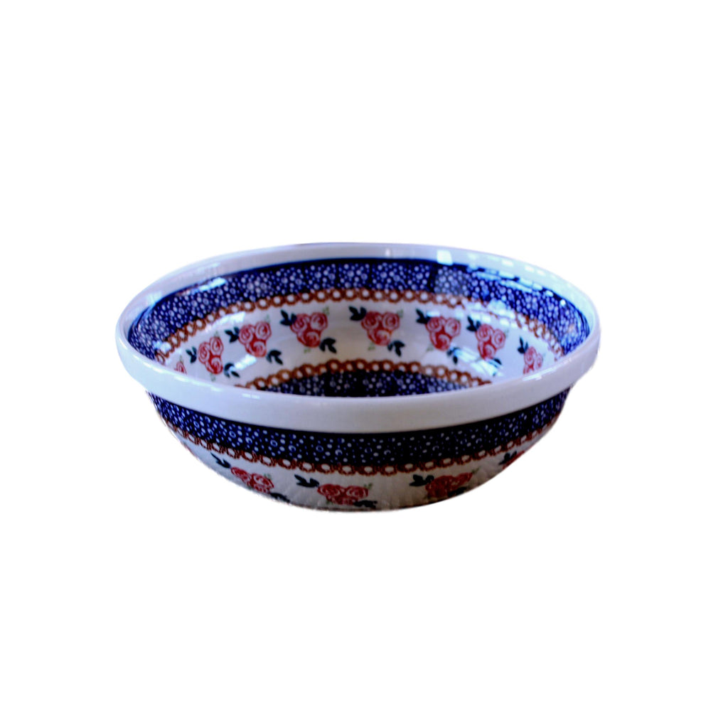 Red Rose - Small Serving Bowl  Polish Ceramics - PasParTou