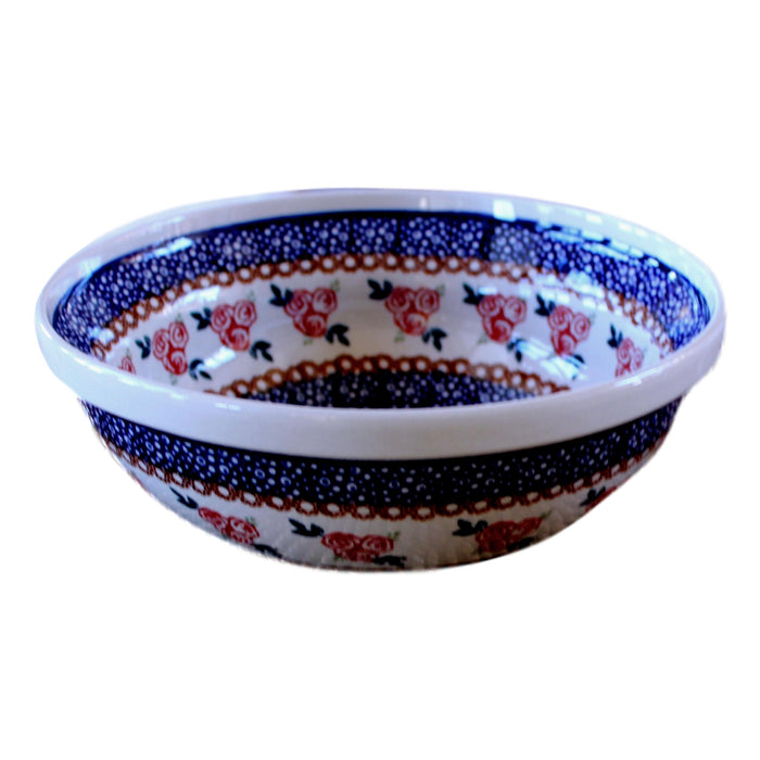 Red Rose - Medium Serving Bowl  Polish Ceramics - PasParTou