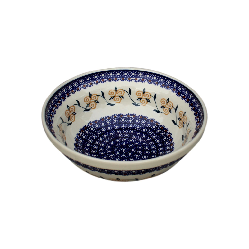 Golden Rose - Medium Serving Bowl  Polish Ceramics - PasParTou