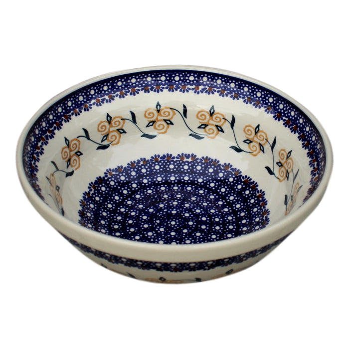 Golden Rose - Medium Serving Bowl  Polish Ceramics - PasParTou